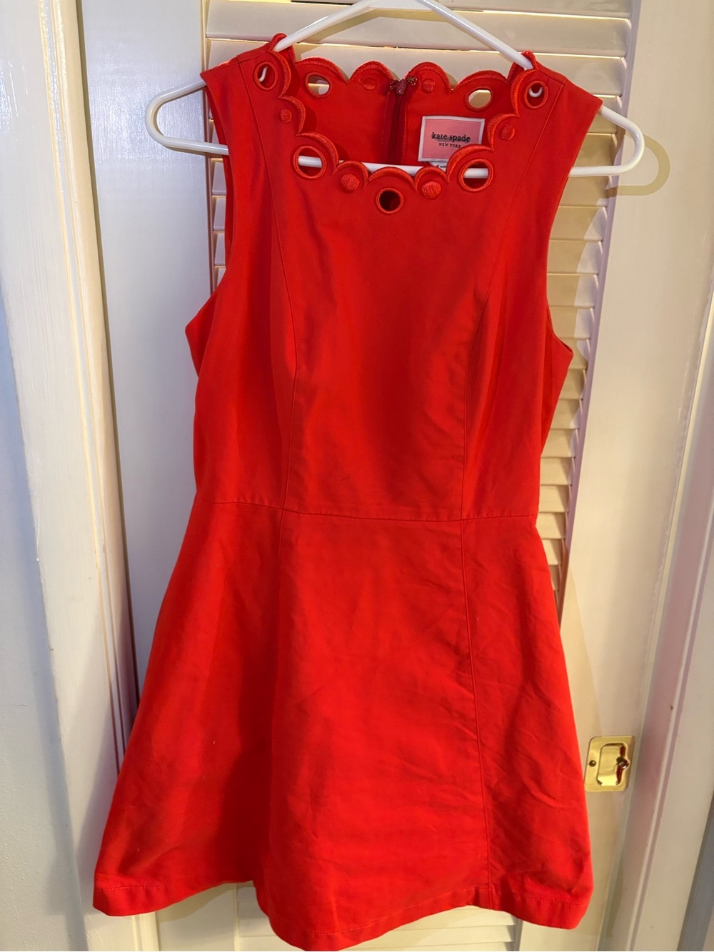Kate Spade New York Women’s Sleeveless Eyelet Neck Dress
